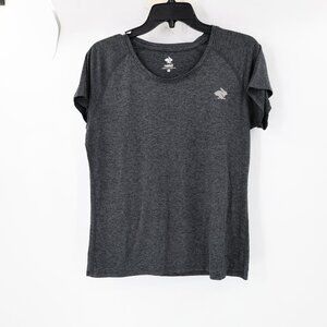 Running rabbit Shirt Women's Large EZ Tee Short Sleeve Black Heather logo soft